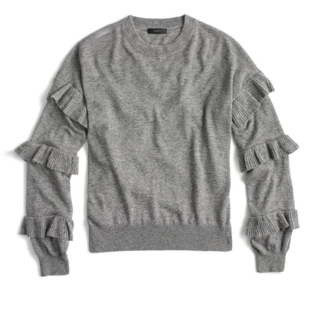 J. Crew Sweater with ruffle sleeves